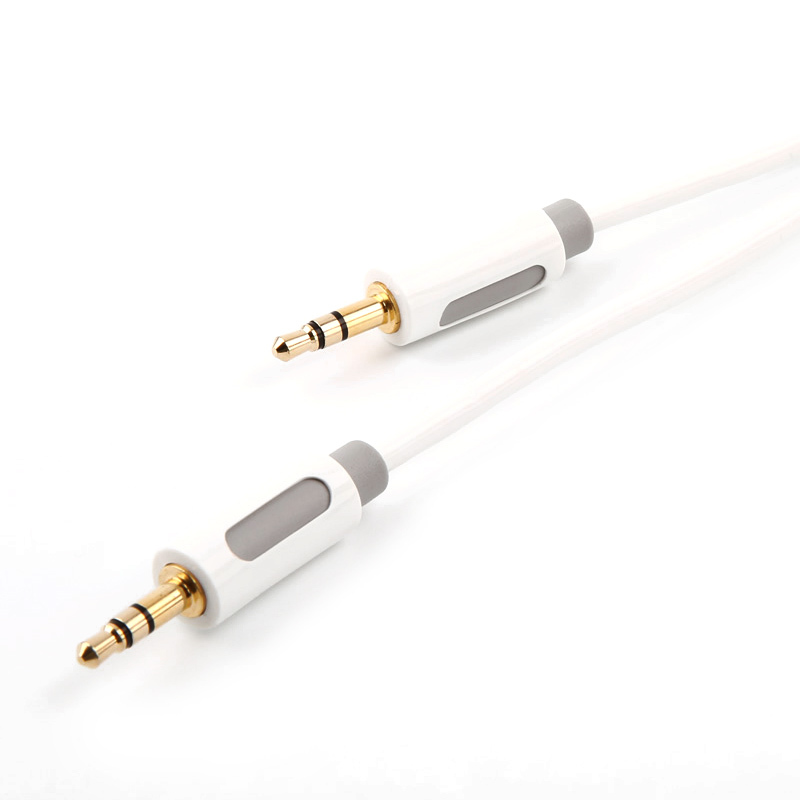 和宏(D&S)DSL1005 车用AUX音频线 3.5mm公对公车载立体声连接线 笔记本电脑/手机接音响 1米 白色