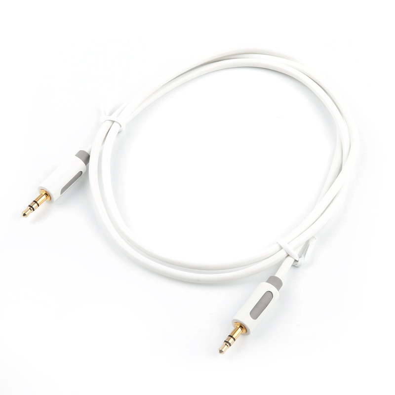 和宏(D&S)DSL1005 车用AUX音频线 3.5mm公对公车载立体声连接线 笔记本电脑/手机接音响 1米 白色