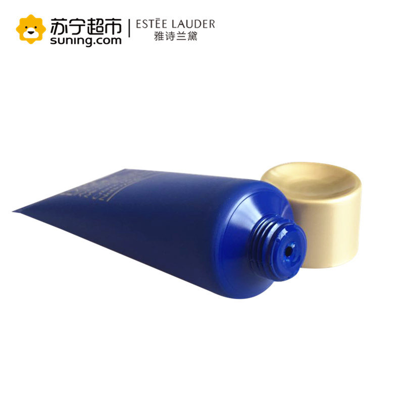 雅诗兰黛(Estee Lauder)抗皱竹粹水30ml+ 肌透修护洁面乳30ml +深蓝色圆圈拼接化妆包