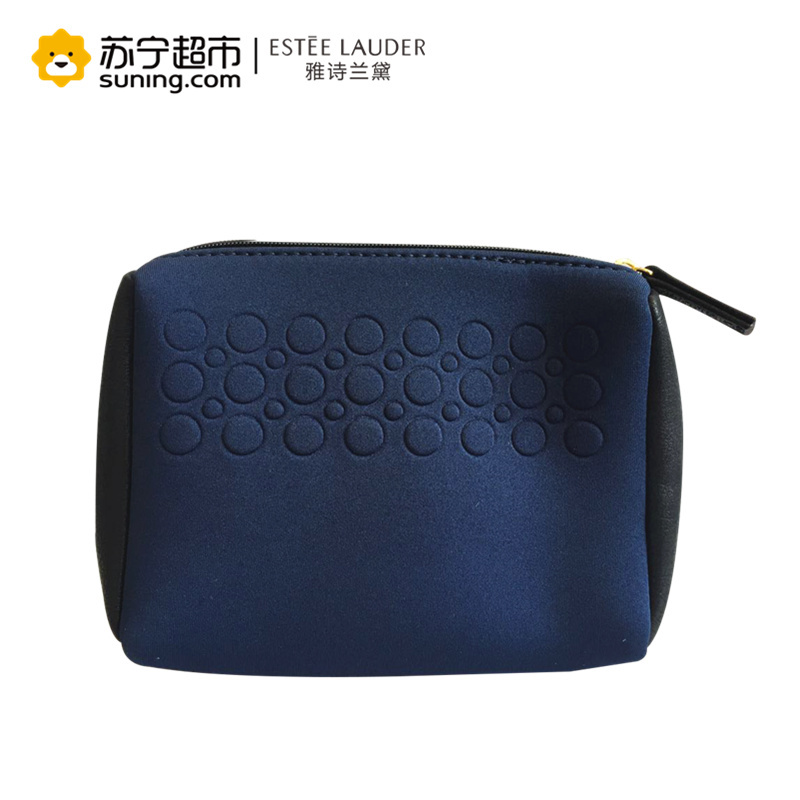 雅诗兰黛(Estee Lauder)抗皱竹粹水30ml+ 肌透修护洁面乳30ml +深蓝色圆圈拼接化妆包