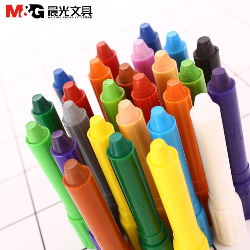 晨光(M&G)彩绘棒可水洗油画棒12色彩绘棒 蜡笔 儿童绘画笔 涂鸦笔