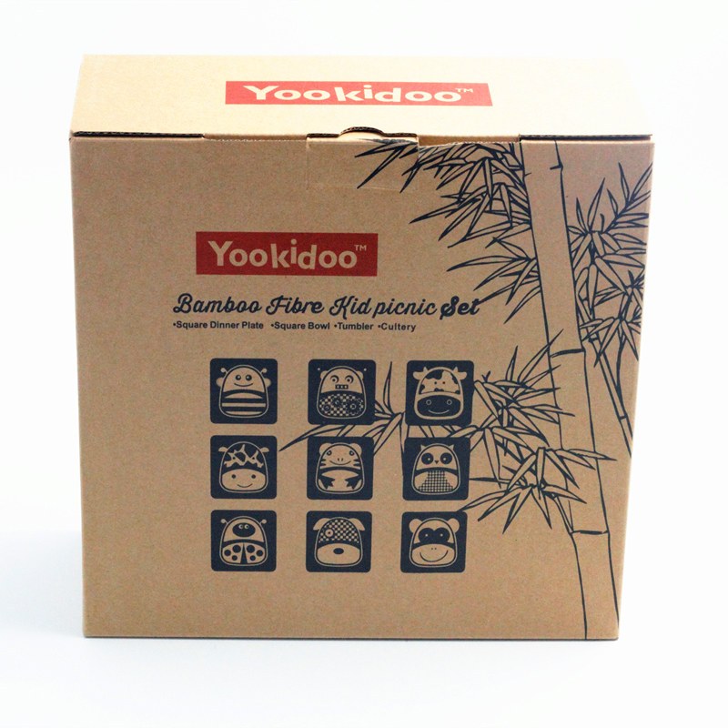 yookidoo儿童餐具套装-猫头鹰五件套