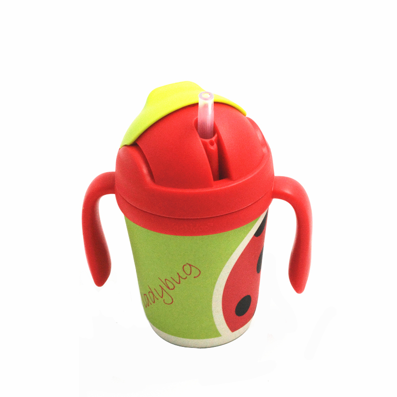 YOOKIDOO儿童吸管杯-昆虫(带手柄)300ML