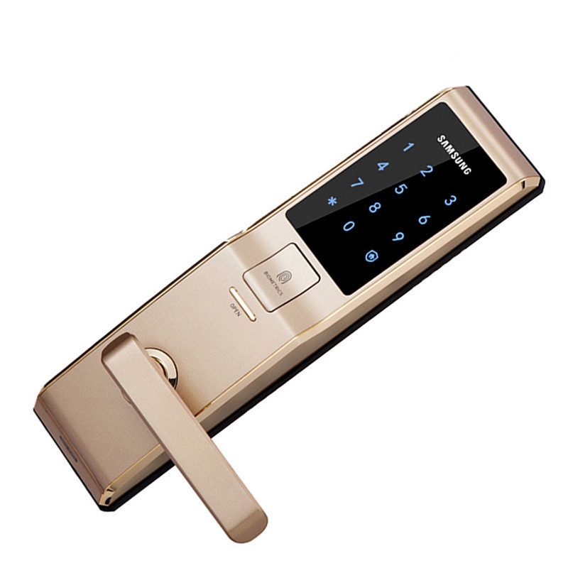 三星(SAMSUNG)三星指纹锁 家用防盗门密码锁大门锁SHS-H705(金色)