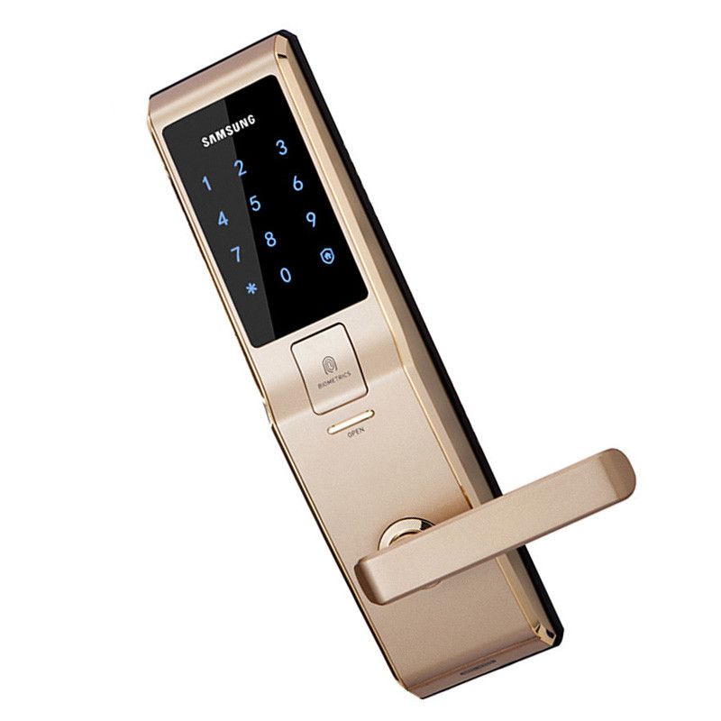 三星(SAMSUNG)三星指纹锁 家用防盗门密码锁大门锁SHS-H705(金色)