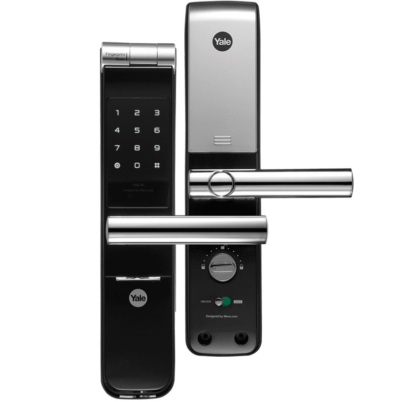 YALE/耶鲁 指纹锁密码锁电子智能锁 家用防盗门锁大门木门锁YMF40 适配系统ios;Android