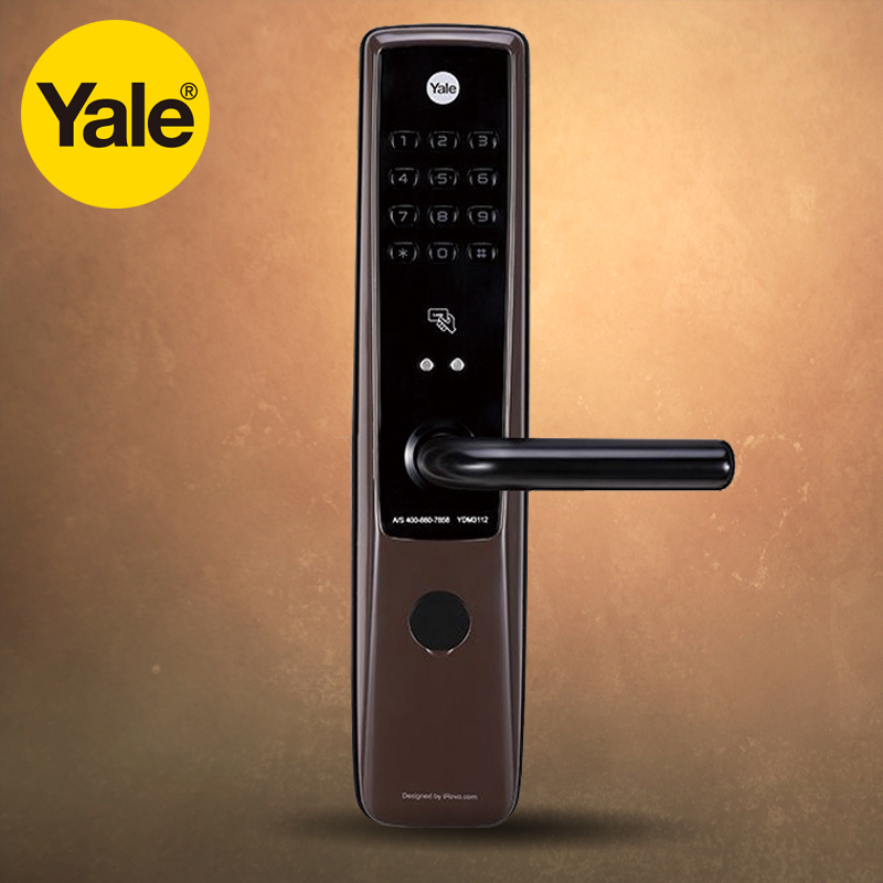 Yale/耶鲁YDM3112(棕色)电子锁电子锁厂价直销按键密码/刷卡/电子门锁高清大图