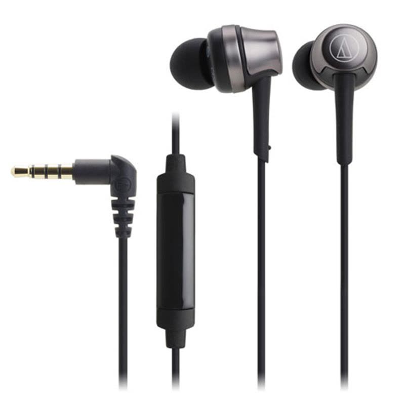 铁三角(audio-technica) ATH-CKR50iS 手机通话线控带麦入耳式耳机 (黑色)图片