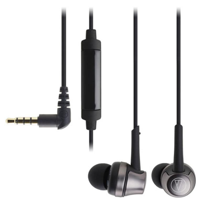 铁三角(audio-technica) ATH-CKR50iS 手机通话线控带麦入耳式耳机 (黑色)图片