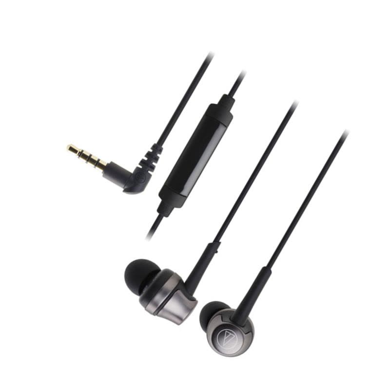 铁三角(audio-technica) ATH-CKR50iS 手机通话线控带麦入耳式耳机 (黑色)图片