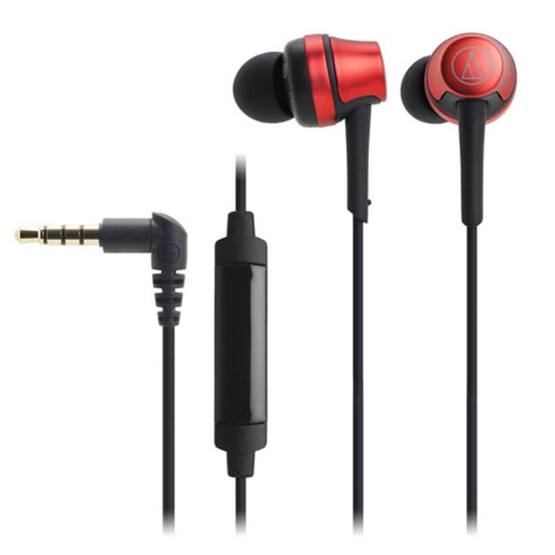 铁三角(audio-technica) ATH-CKR50iS 手机通话线控带麦入耳式耳机(红色)图片