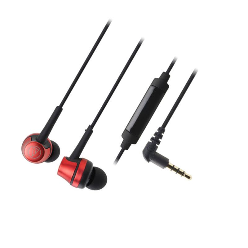 铁三角(audio-technica) ATH-CKR50iS 手机通话线控带麦入耳式耳机(红色)图片
