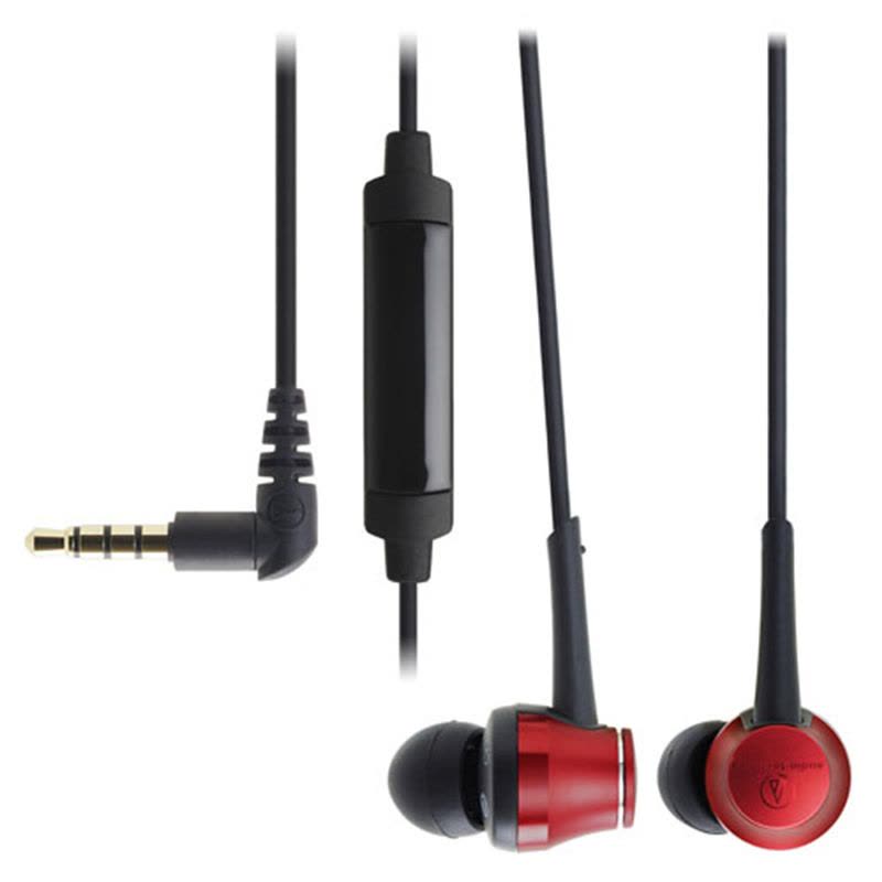 铁三角(audio-technica)ATH-CKR70iS 通话线控带麦入耳式HIFI耳机(红色)图片