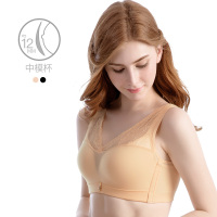 千奈美新品防走光抹胸中模杯内衣性感聚拢调整型文胸