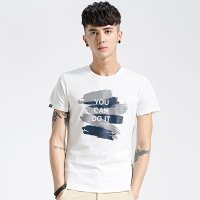 no1dara 2018(夏新品)不规则印花短袖T恤