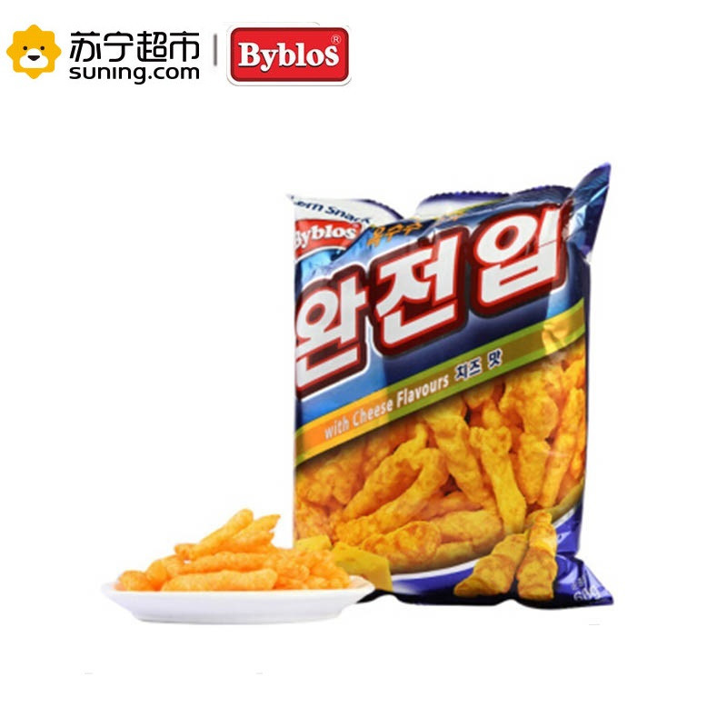 贝鲁斯芝士味玉米棒 60g进口膨化休闲零食 休闲旅行聚会零食 酥脆美味