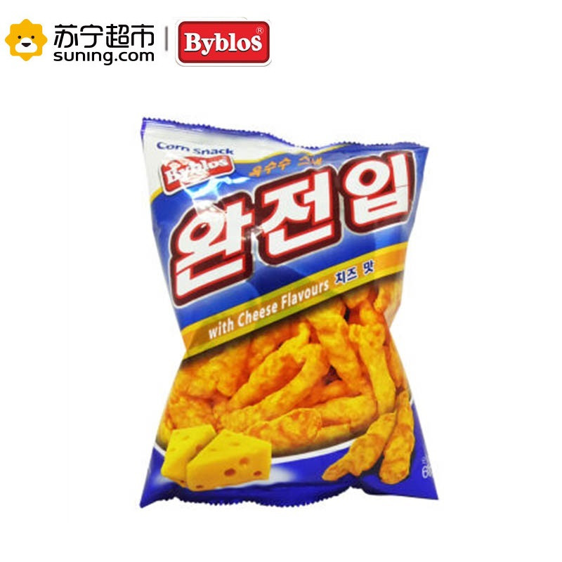 贝鲁斯芝士味玉米棒 60g进口膨化休闲零食 休闲旅行聚会零食 酥脆美味