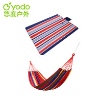 悠度户外 露营野餐防潮垫和单人帆布吊床套餐组合