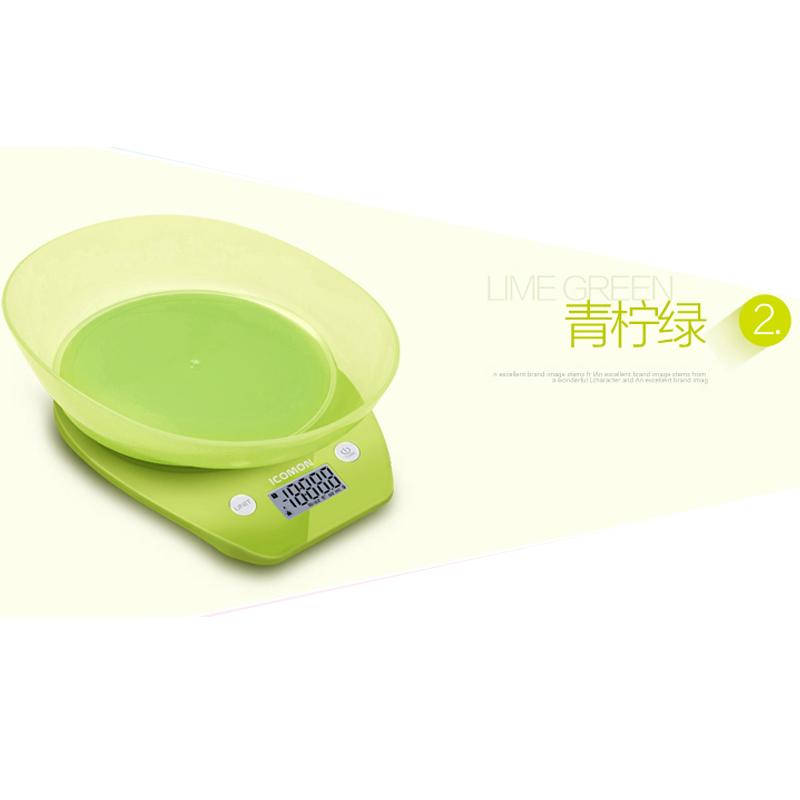沃莱(ICOMON) 智能营养称KP602LB(绿色)厨房秤 烘焙秤 蛋糕秤 食物秤 电子称 中药材秤
