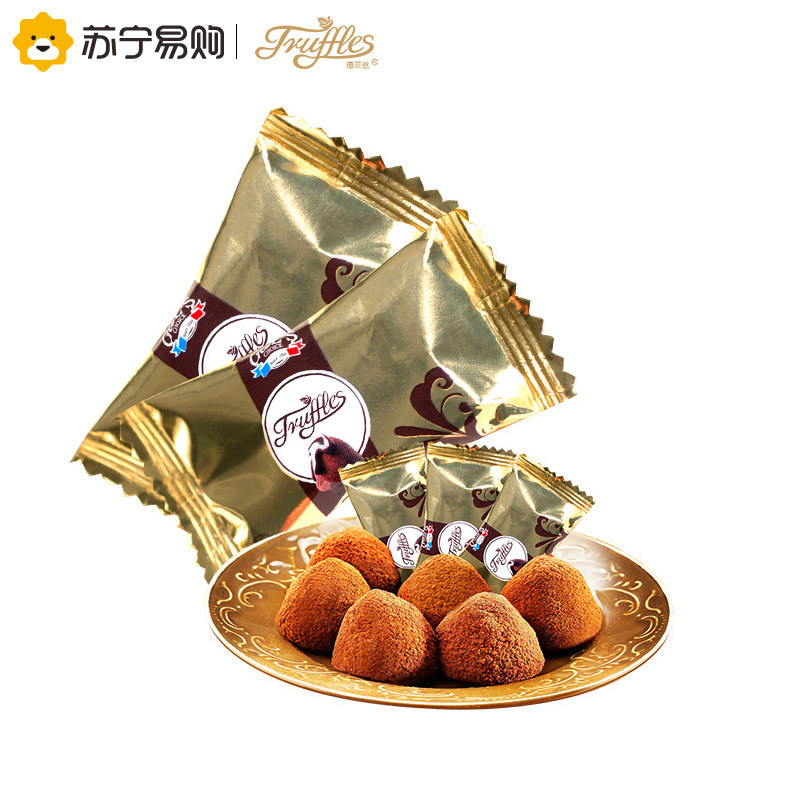 Truffles德菲丝松露形代可可脂巧克力散装金色 1600g/箱 法国进口婚庆装结婚喜糖 休闲零食品