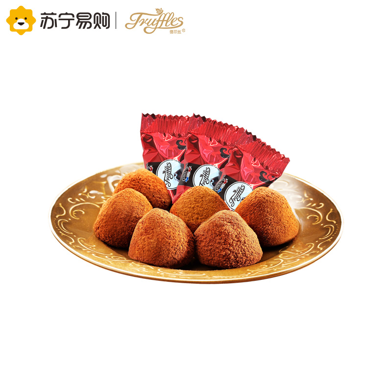 Truffles德菲丝松露形代可可脂巧克力散装红色 1600g/箱 法国进口 婚庆装 结婚喜糖 休闲零食品