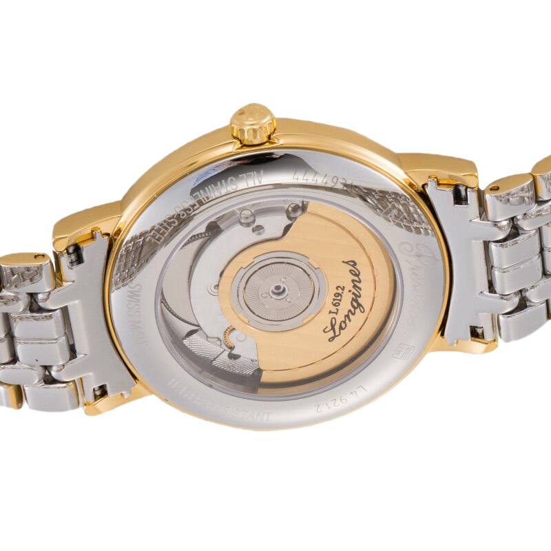 浪琴瑰丽新款罗马间金背透机械男表l49212117