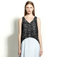 Cendile蕾丝镂空中长款连衣裙