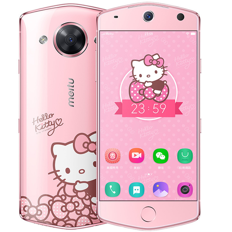 美图 M8 hellokitty 4GB+64GB 樱花粉 自拍美颜 全网通 移动联通电信4G手机