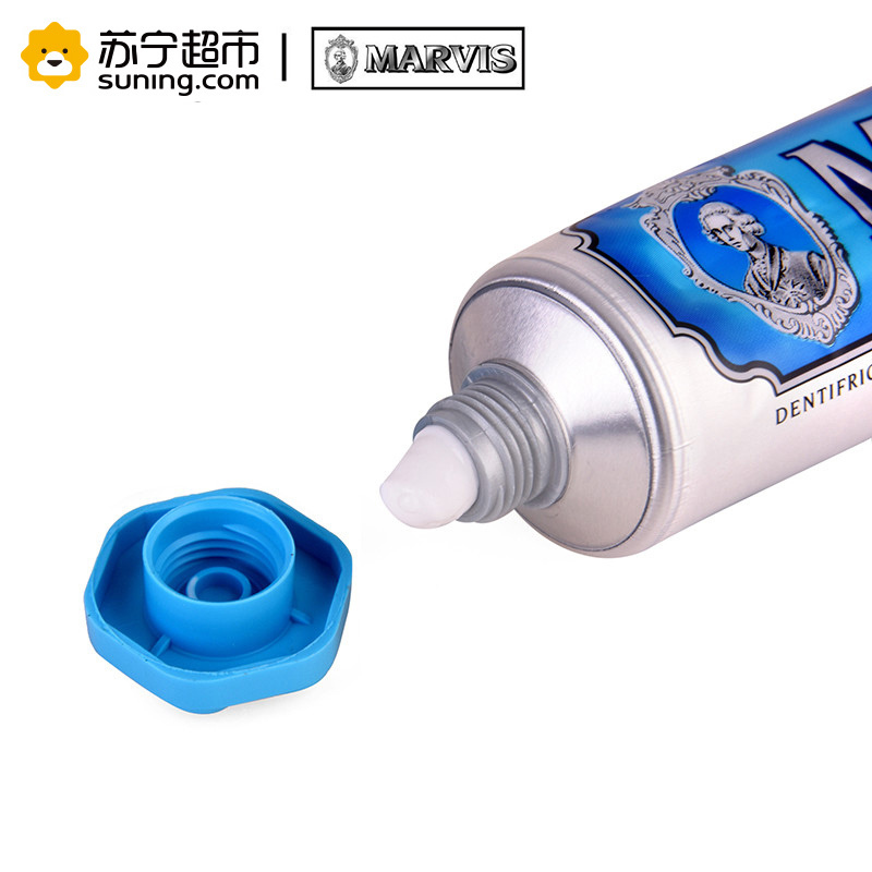 玛尔维斯蓝色装海洋薄荷味牙膏75ml