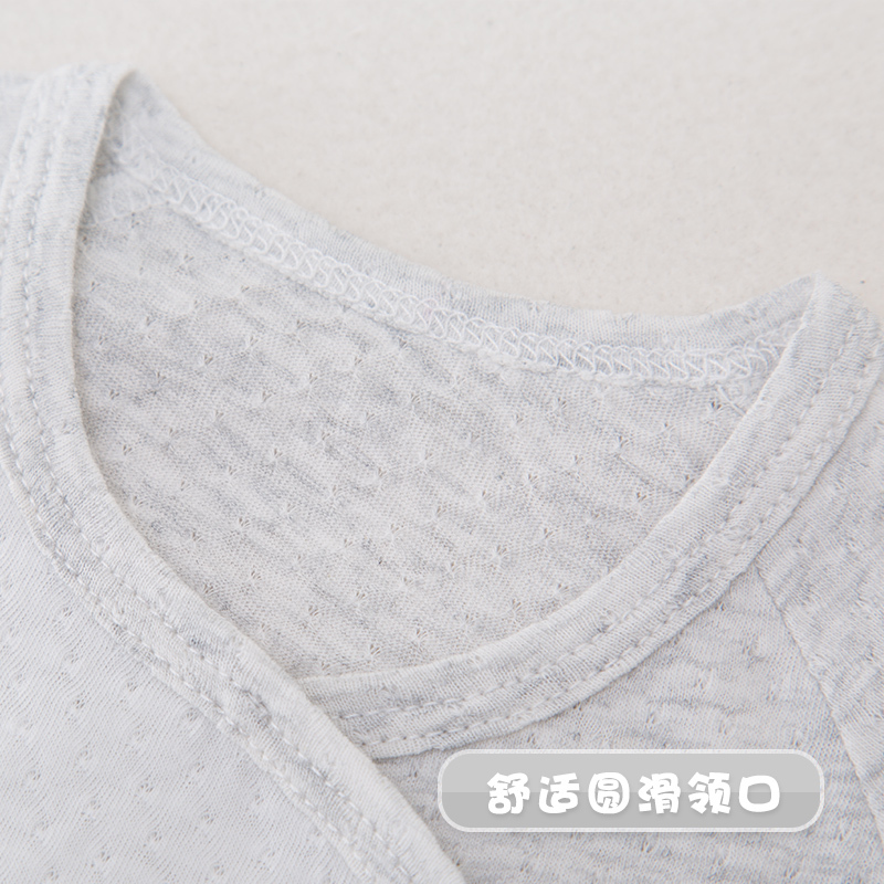 优简 新生儿衣服洞洞布纯棉春夏季宝宝蝴蝶哈衣网眼婴儿连体衣