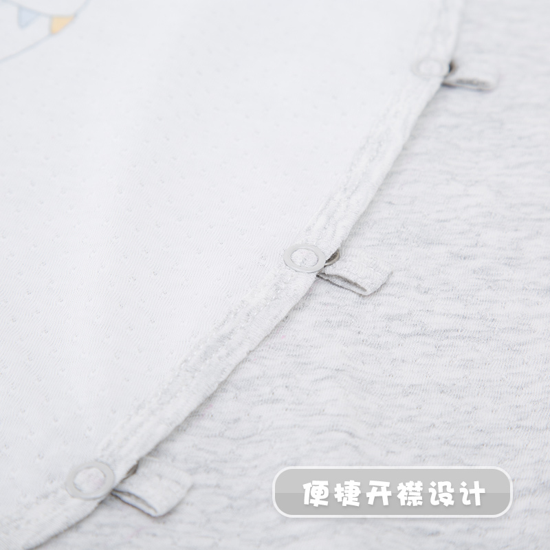 优简 新生儿衣服洞洞布纯棉春夏季宝宝蝴蝶哈衣网眼婴儿连体衣
