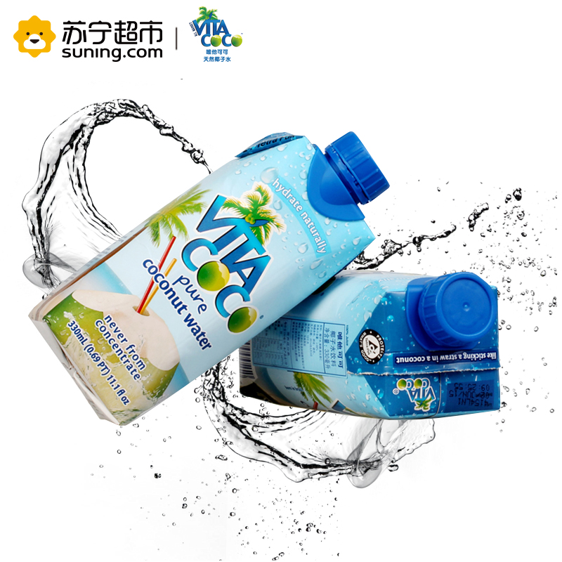 唯他可可(VitaCoco)椰子水330ml*4 马来西亚进口椰子水饮料