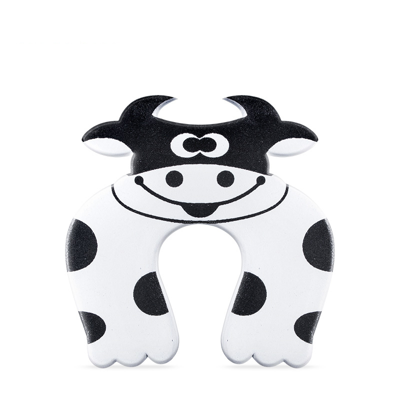 五羊(Fiveram)胖胖猪安全门档(白奶牛)6个装 卡通安全门档 EVA材质安心接触