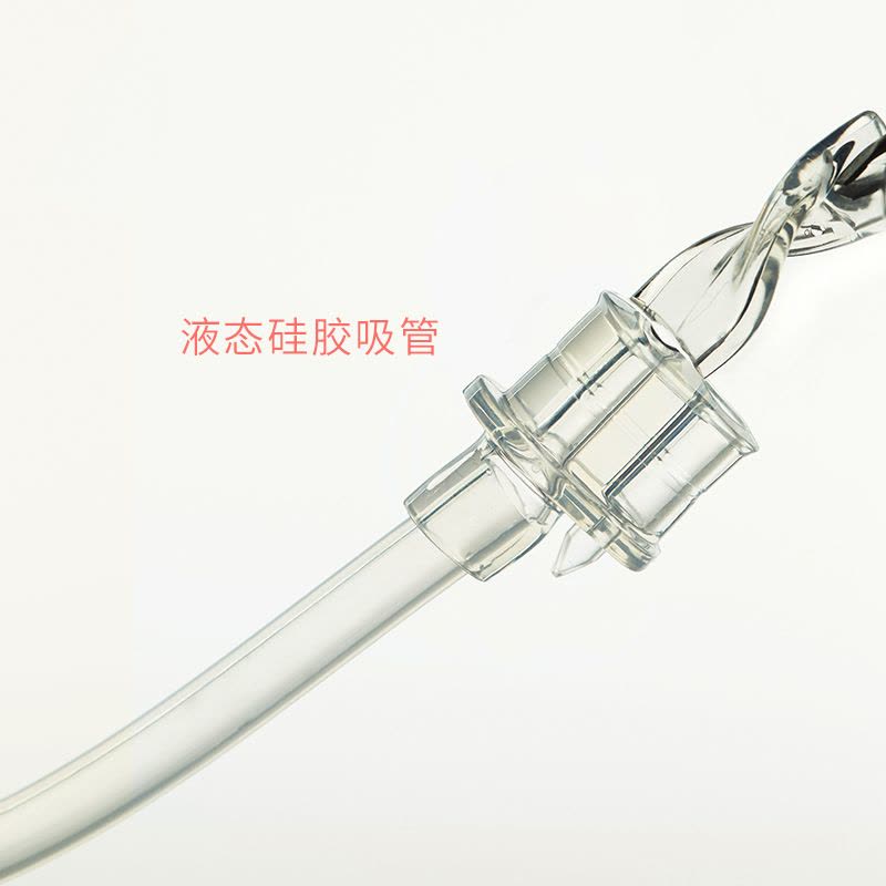 好孩子(gb)TRITAN吸管训练杯带握把240ml-灰绿(小饿魔形象系列) H80126图片
