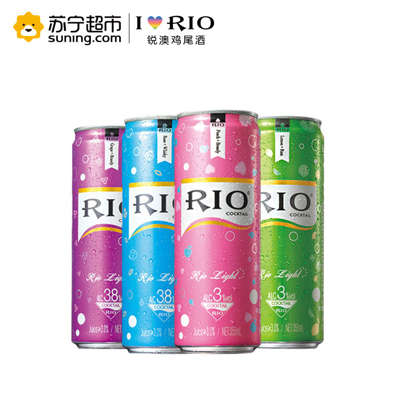 RIO锐澳电商罐全家福预调鸡尾酒355ml*8罐 8种口味