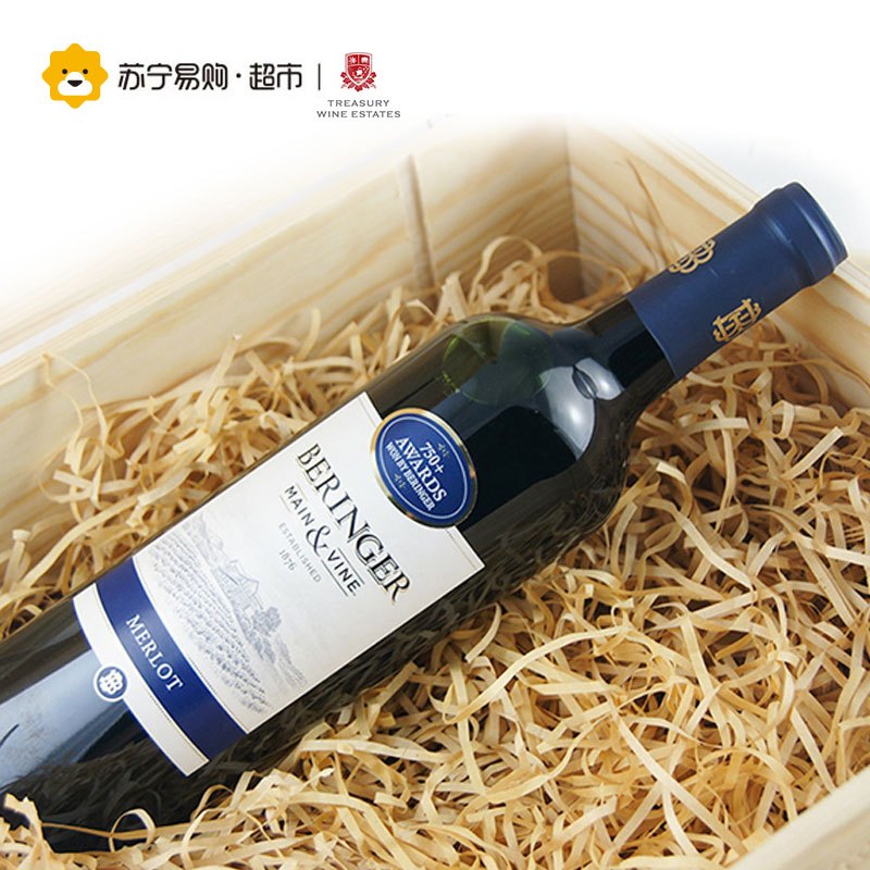贝灵哲 加州系列 梅洛红葡萄酒750ml 单支装