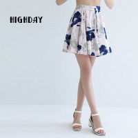 highday轩日印花半身裙女