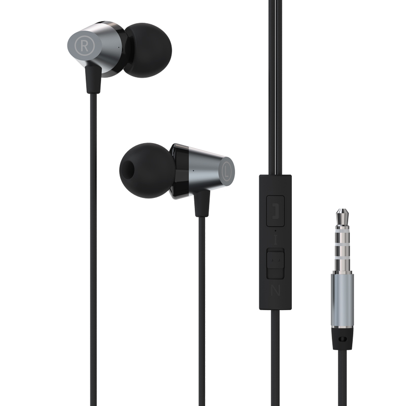 JOWAY乔威HP22线控耳机 入耳式手机音乐耳机耳麦3.5mm通用 黑色