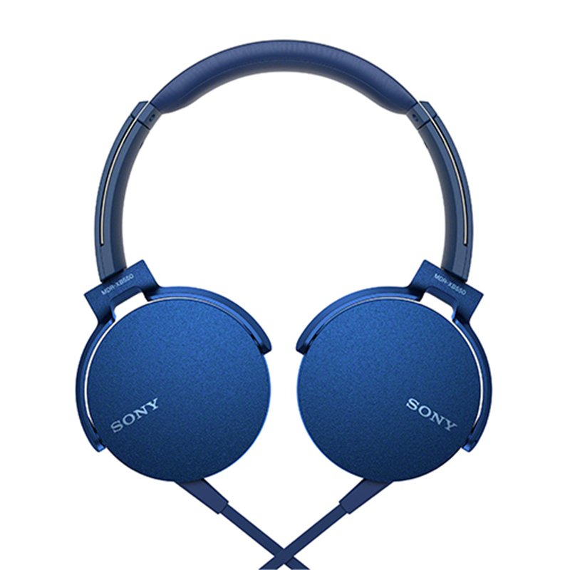 Sony/索尼 MDR-XB550AP 头戴式立体声免提通话耳机（蓝色）高清大图