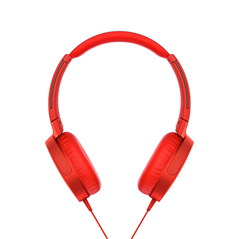 Sony/索尼 MDR-XB550AP 头戴式立体声免提通话耳机（红色）