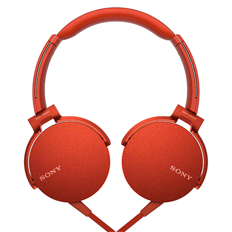 Sony/索尼 MDR-XB550AP 头戴式立体声免提通话耳机（红色）