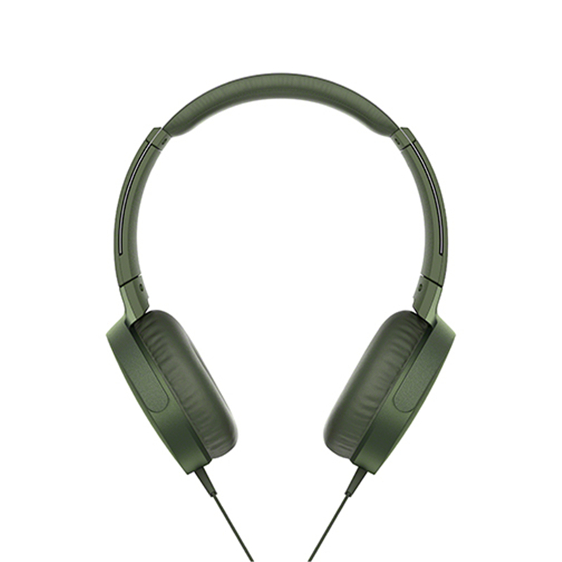 索尼（SONY）MDR-XB550AP 头戴式立体声免提通话耳机 有线控（绿色）