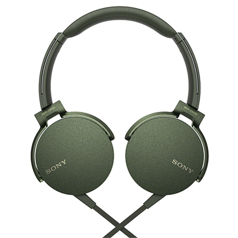 索尼（SONY）MDR-XB550AP 头戴式立体声免提通话耳机 有线控（绿色）