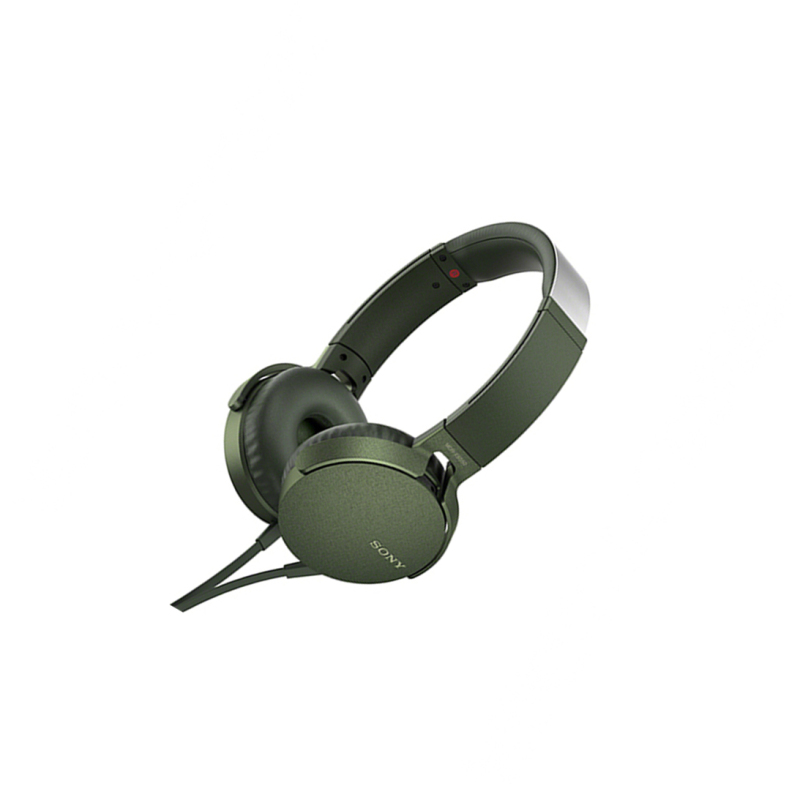 索尼（SONY）MDR-XB550AP 头戴式立体声免提通话耳机 有线控（绿色）