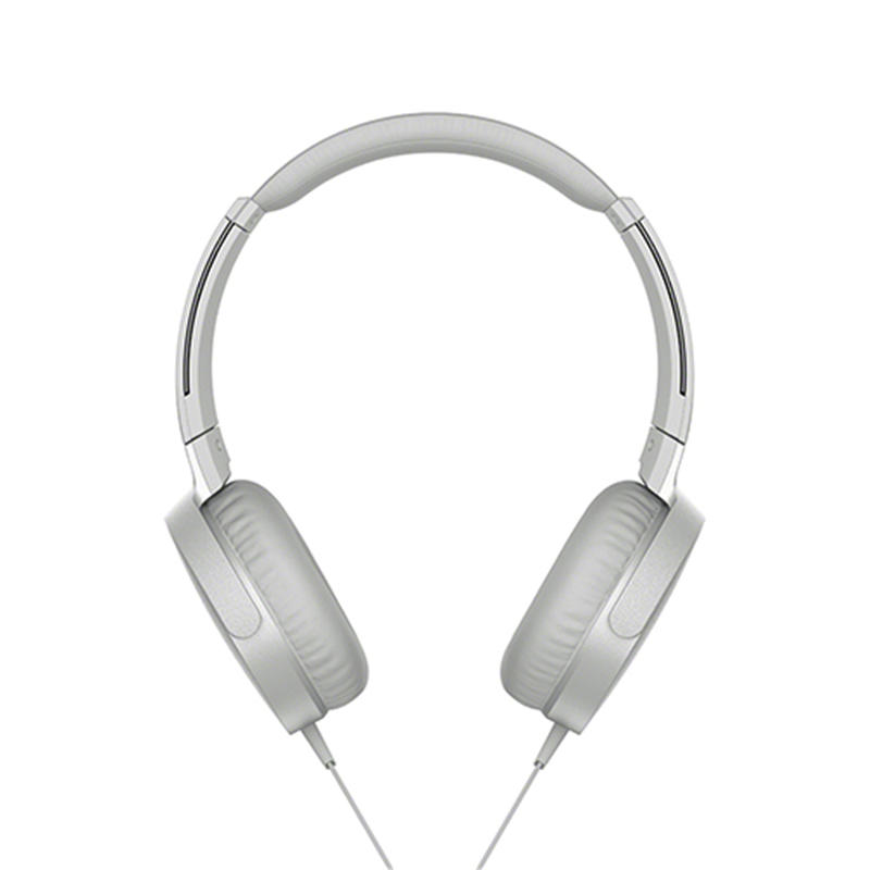 Sony/索尼 MDR-XB550AP 头戴式立体声免提通话耳机（浅灰白色）