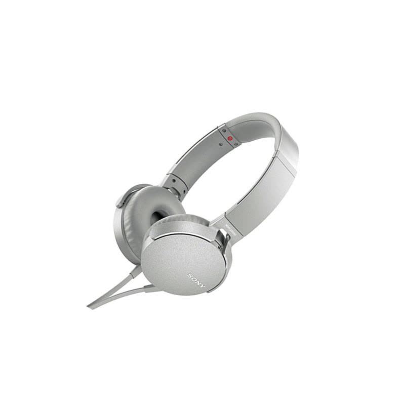 Sony/索尼 MDR-XB550AP 头戴式立体声免提通话耳机（浅灰白色）图片