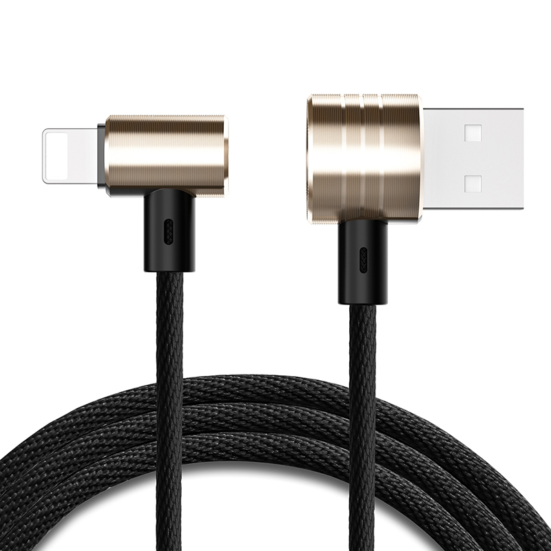 倍思(BASEUS) 苹果/Iphone配件 数据线二合一两用充电线器 USB接口 金色壳+黑色线 1.2m