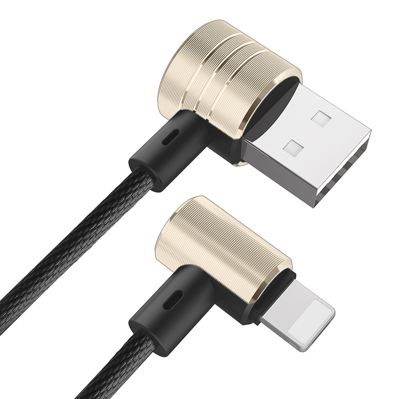 倍思(BASEUS) 苹果/Iphone配件 数据线二合一两用充电线器 USB接口 金色壳+黑色线 1.2m