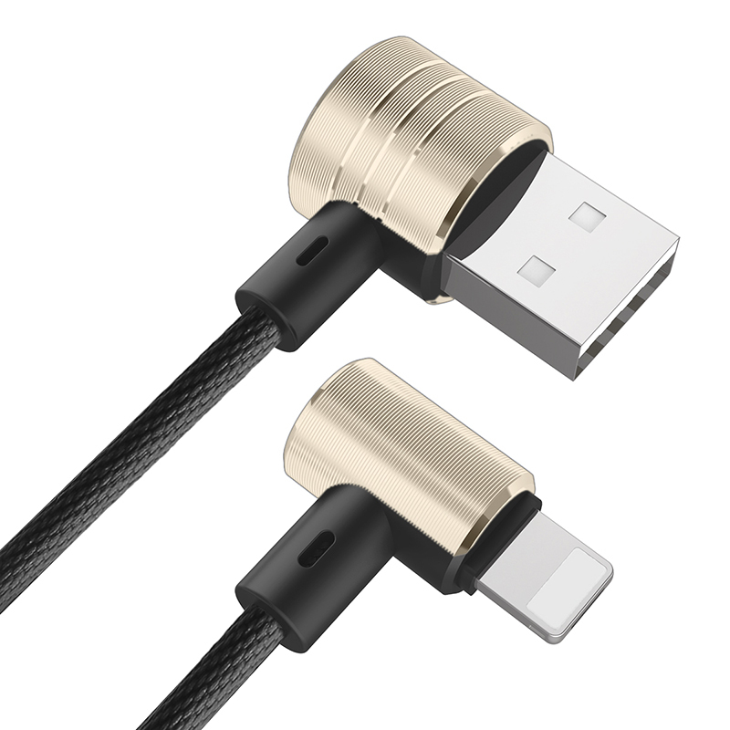 倍思(BASEUS) 苹果/Iphone配件 数据线二合一两用充电线器 USB接口 金色壳+黑色线 1.2m