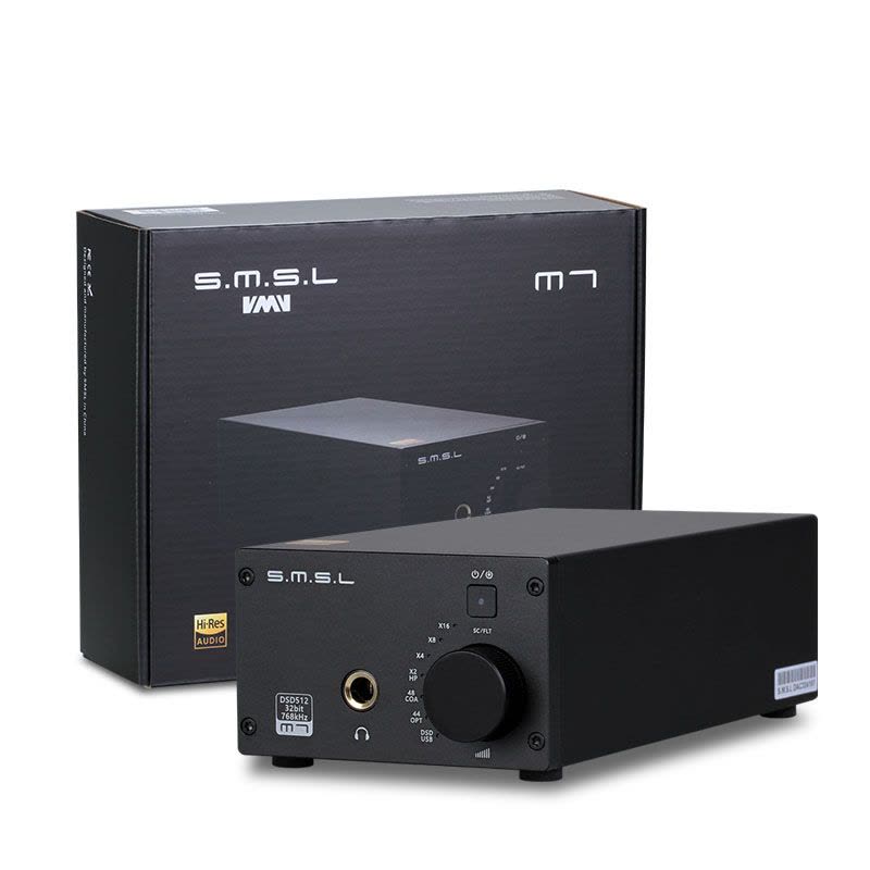 双木三林(SMSL)M7音频解码耳放一体机USB光纤同轴DAC 前级输出 黑色图片
